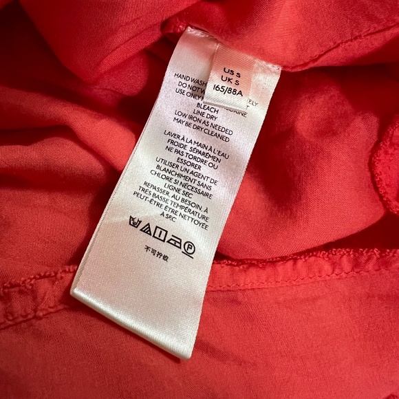 EUC {Anthro} Embroidered Pink Textured Ruffled & Tiered Orange Sundress | Small - Picture 12 of 15